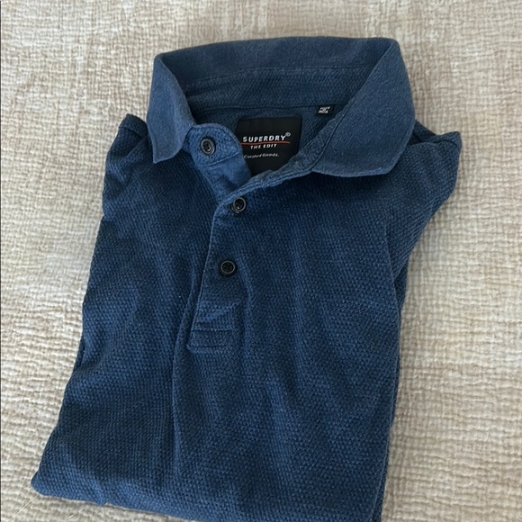 Superdry Blue Polo Shirt Classic Design - The Edit Collection - Picture 1 of 4